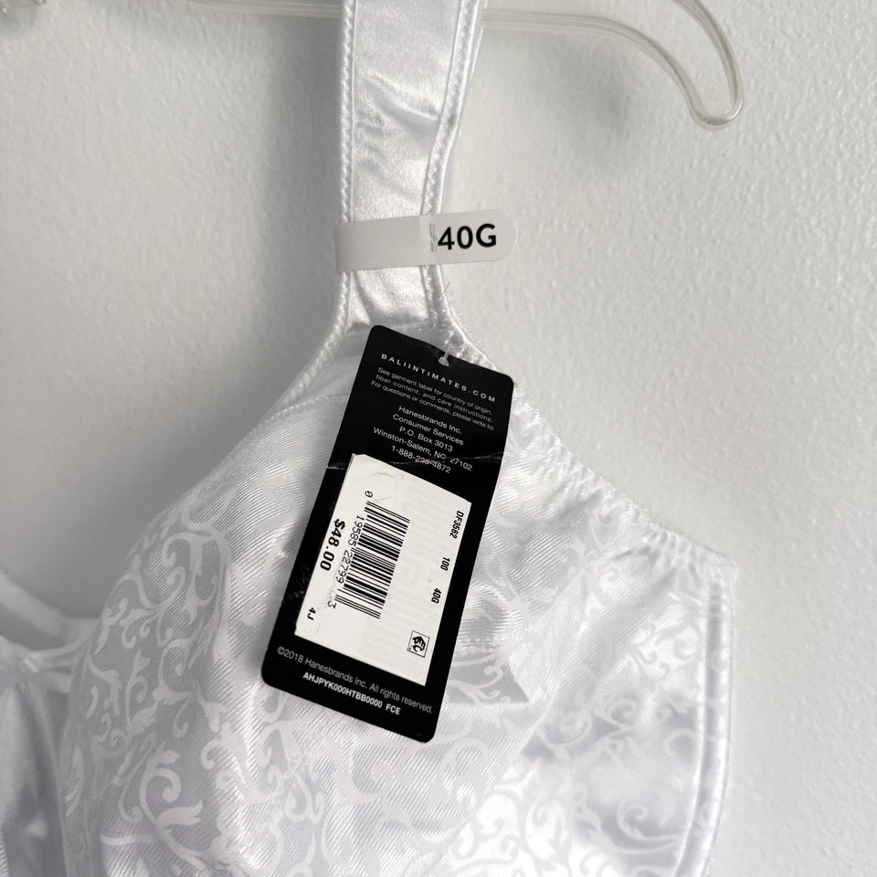Sujetador minimizador con aros Bali 40G nuevo con etiquetas talla 40G color blanco Foto 3 de 4