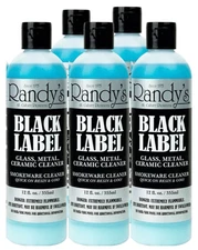 Randy’s Glass Cleaner - Black Label - 5 - 12oz Bottle - Ceramic, Glass, Metal