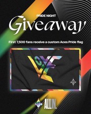 2025 Las Vegas Aces Pride Flag NEW (Unopened) With Gameday Poster