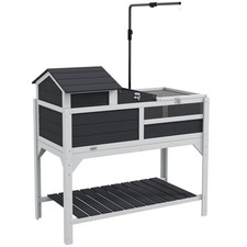 Tortoise Habitat Enclosure House Turtle Cage Reptile Terrarium with Lamp Holder