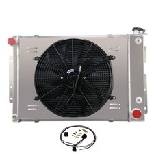 4 Row Aluminum Radiator Fan Shroud 1967-69 Camaro Big Block Firebird V8 23 Core 4 Row Aluminum Radiator Fan Shroud 1967-69 Camaro Big Block Firebird V8 23 Core
