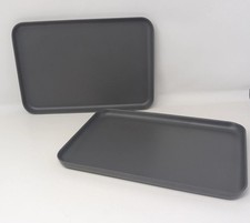 Eco Ekobo Biobu Tray Platter Lot 2 Gray Composite BPA Free Minimalist 12.5x8.5"