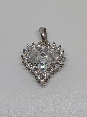 Stauer Sterling Silber 925 CZ Herz Anhänger