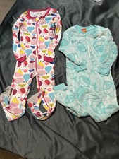 Lot 2  Baby Sharks & Fruit Pajama Set Size 4T