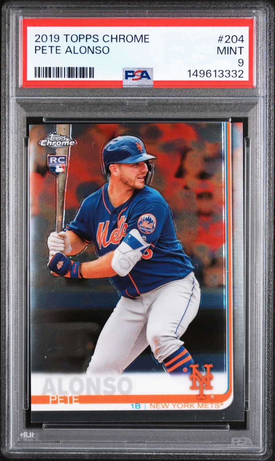 Pete Alonso 2019 Topps Chrome #204 Rookie Card PSA 9