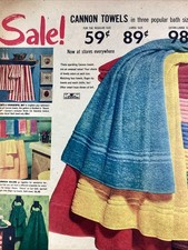 Cannon Mills Towels Print Ad 1953 Atlanta AJC Kannapolis NC Cabarrus County