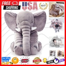 24 Inch Fuzzy Large Elephant Stuffed Animal, Soft Stuffed Elephants Plush Toy...