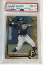 2022 Bowman Draft Termarr Johnson Chrome Gold Refractor /50 PSA 10 GEM MT