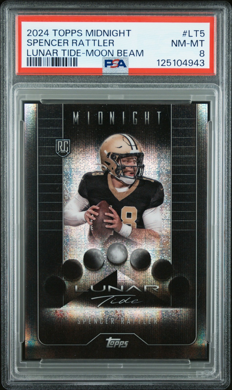 Spencer Rattler Topps Midnight Lunar Tide #LT5 Moon Beam