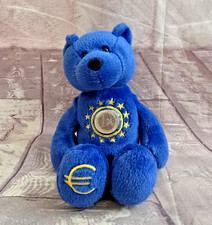 Limited Treasures Euro Coin Bear European Union Bean Bag 9" Plush 2002