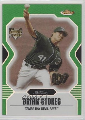 2007 Topps Finest Green Refractor 105/199 Brian Stokes #147 0af