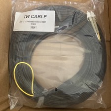 OM3 Fiber Optic Cable LC to LC In/Outdoor Armored Duo 205 Feet, TW Cable