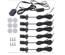 HOMEHIGH 6 PCS Mini LED Spotlight for Display Cabinet, Aluminum USB Showcase ...