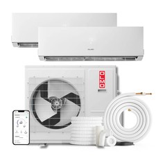 2 Zone OLMO Sierra 24k BTU Dual Zone Mini Split A/C & Heater w/ 18k + 18K Wall 