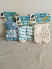 Vintage 1980's Woolworth Crochet Style Slipper Socks