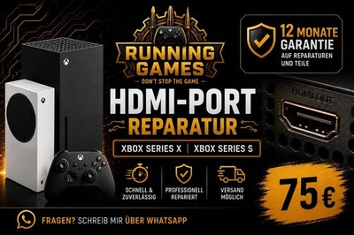 HDMI-Port Reparatur Xbox Series X/S | 12 Monate Garantie | Nur 75 
