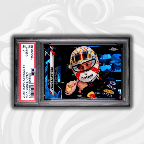 PSA 10 - Max Verstappen #179 - 2020 Topps Chrome F1 Sapphire Edition - Bild 1 von 2