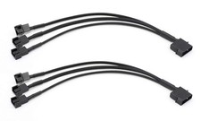 2 Pack Molex to 3 Pin or 4 Fan Adapter Computer PC Case Power...