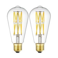 LED Edison Bulb Dimmable 12W 3000K Soft White 1200LM, 100W Equivalent E26 Med...