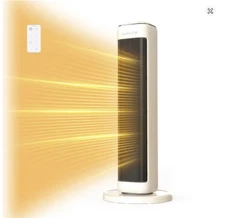 AIRMATE 25" Ceramic Tower Space Heater Large Room Electric Thermostat