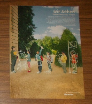 Seltene Werbung MICROSOFT - Wir sehen Kinderträume wahr werden - Saxophon 2005