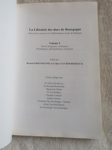 La Librairie des Ducs de Bourgogne Manuscrits Conserves Volume 1 Bousmanne HC - Picture 2 of 7