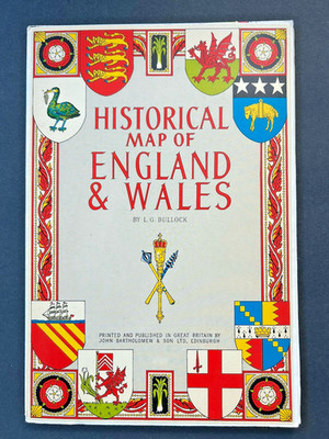 Historical Map of England & Wales L.G. Bullock 1971 Full-Color Bartholomew & Son