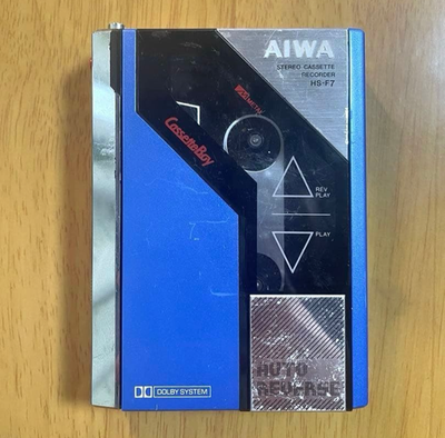 Aiwa HS-F7 CassetteBoy Portable Cassette Recorder Player Blue For