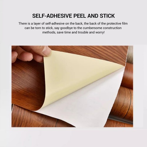 3D Realistic Wooden Pattern Door Sticker Peel and Stick Self-Adhesive Wallpaper - Picture 4 of 14