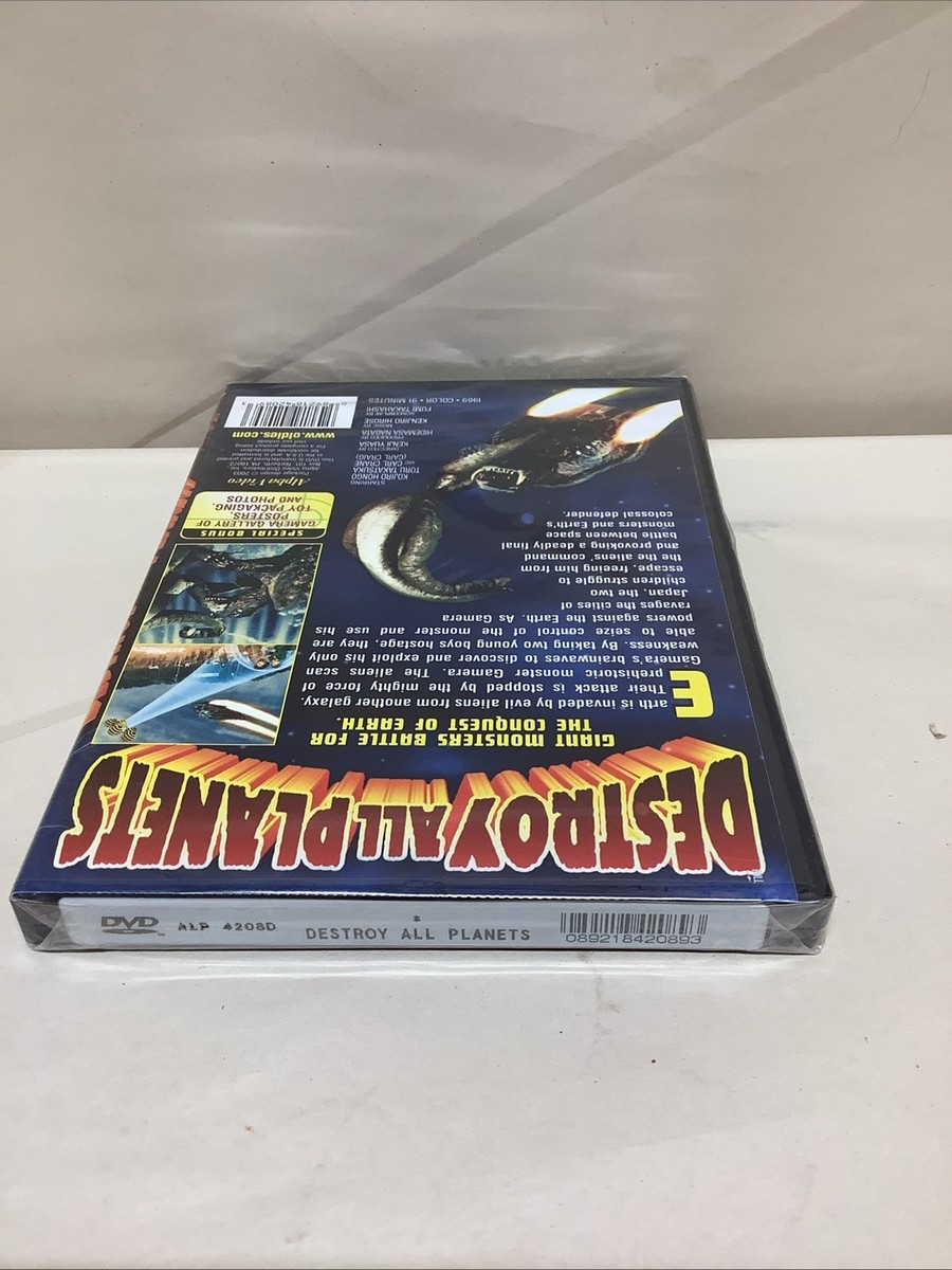 Destroy All Planets (Aka Gamera Vs. Viras) (DVD, 1968) 89218420893