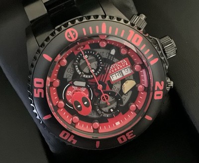 LE /3000 Invicta Marvel Deadpool Swiss Automatic Chronograph Watch