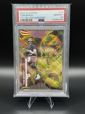 2022 Panini Illusions Tom Brady #91 Trophy Yellow Diamond /299 PSA 10 Buccaneers