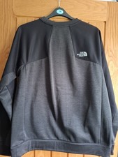 Men's the North Face Round Next Long Sleeve Top Black/Grey XL Good Cond Preworn
