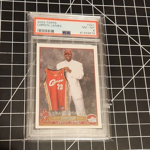 2003 Topps: Lebron James, Rookie, #221 PSA 8