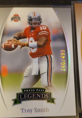 2007 Press Pass Legends - Troy Smith #S-46 Silver /499 (RC) Ohio State Buckeyes