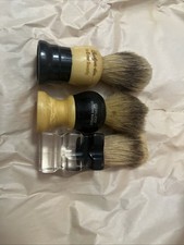 Set of 3 Shaving Brushes Dating From 1930s-1940s. Very Good Condition