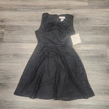 NWT Duchess Black Lace Dress Bow Accent Party Occasion Girl's Size 8