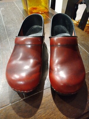 Dansko Women's Size 41 (US 9 1/2) Brown Leather Clogs Shoes | eBay