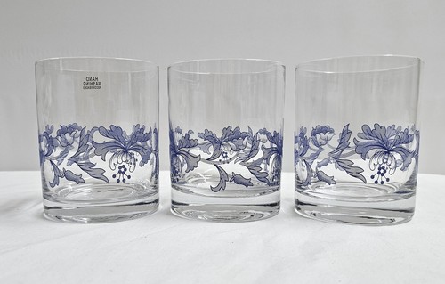 3 neue Spode blaue italienische doppelte altmodische Gläser 4" Glas Set - Bild 2 von 4