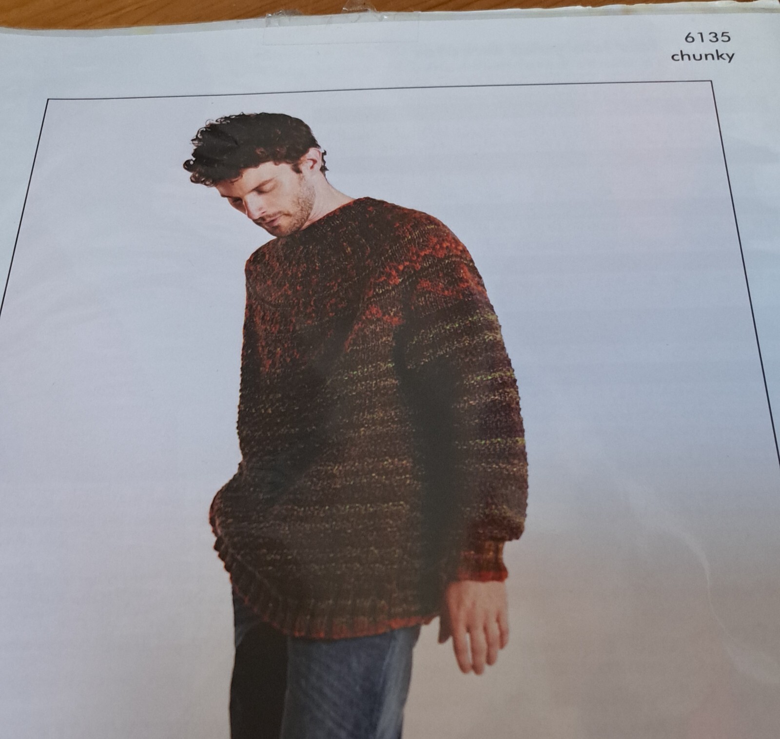 Wendy 6135 - Chunky Adult Fair Isle Yoke Sweater Knitting Pattern