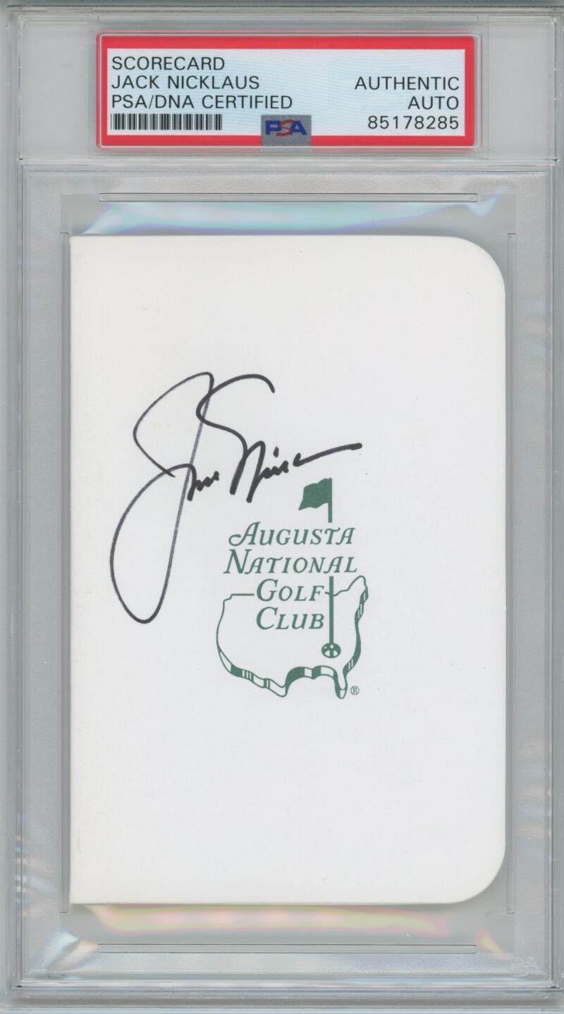 Jack Nicklaus signed Masters Scorecard PSA/DNA Slabbed autographed