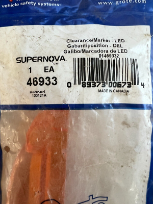 GROTE 46933~ Amber SuperNova 2 Diode LED Marker Light lot of ( 2