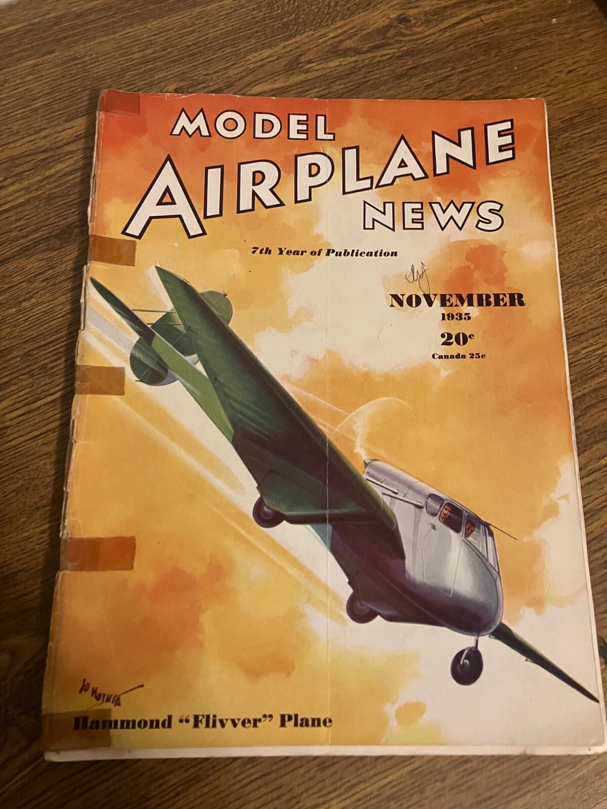 Vintage Back Issue of Model Airplane News Magazine - November 1935