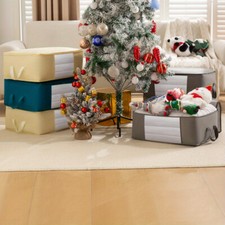 3PCS Bedroom Blanket Foldable Wardrobe Storage Bags Clothes Organizer Christmas