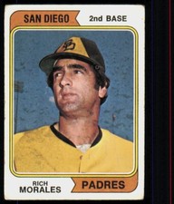 1974 Topps Base Set Rich Morales San Diego Padres #387