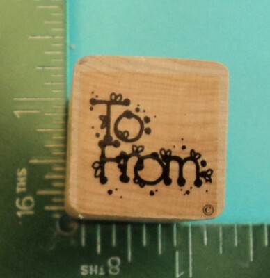 TO / FROM GIFT TAG Rubber Stamp Close to My Heart