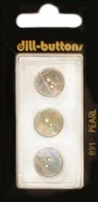 Dill Buttons ~ (0891) - 1/2" - 3 ct
