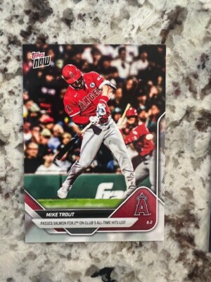 2025 TOPPS NOW CARD ANGELS MIKE TROUT #248 PASSES TIM SALMON FOR 2nd HIT LIST