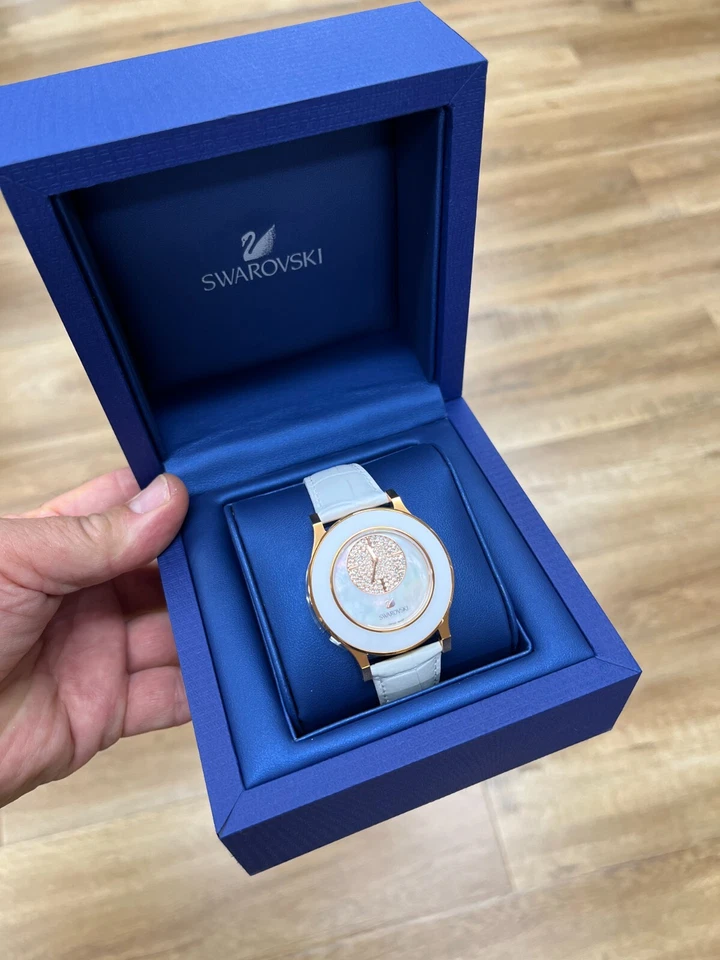 Swarovski Octea Classica Asymmetric White Rose Gold Tone Women's Watch 5095482