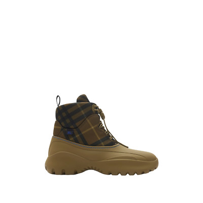 BURBERRY Scoot $1190 Furrow Check Trek Boots New And Authentic